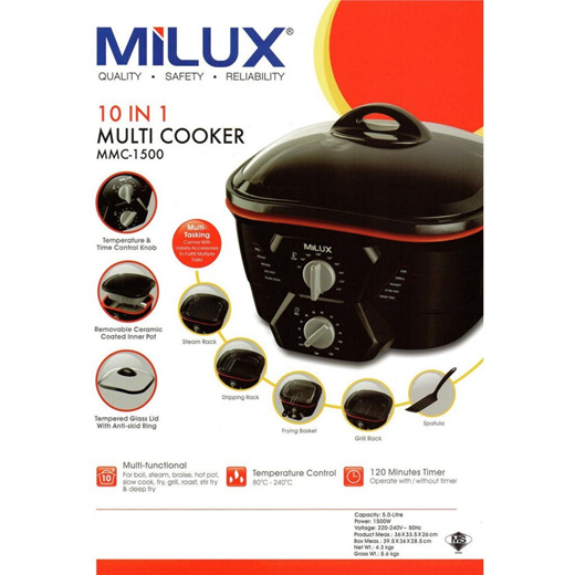 milux 10 in 1 multi cooker