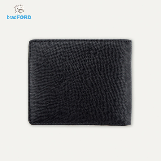 Saffiano Leather Coin Pouch Bifold Wallet