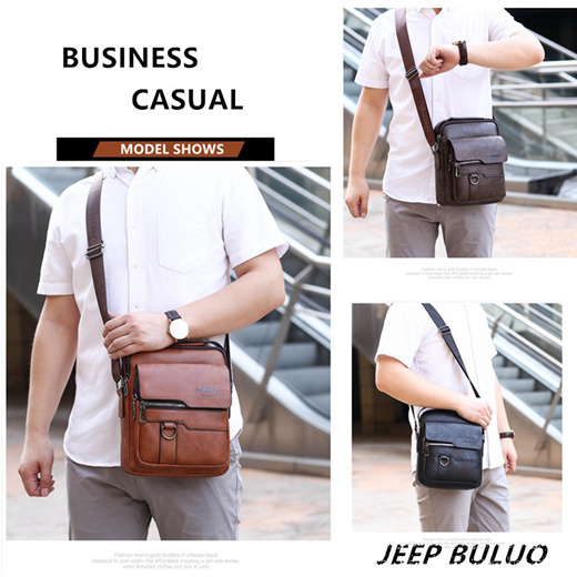 Qoo10 - factory JEEP BULUO Luxury Brand Men Crossbody Messenger Bags  Business  : Men's Accessorie