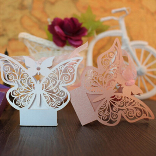 Qoo10 - 50 Pcs Candy Box Wedding Gift Bag paper Butterfly Decorations for  Wedd : Household & Bedd