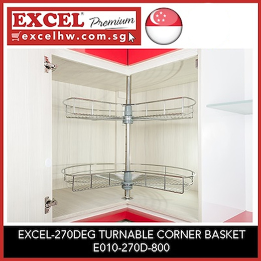 EXCEL - 180 Deg Turnable Corner Basket — Excel Hardware
