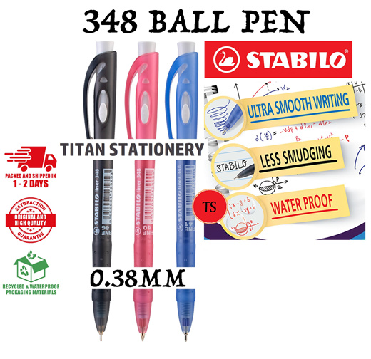 Stabilo Retractable Ballpoint, Stabilo Ballpoint Pen, Stabilo Pen 0.38mm