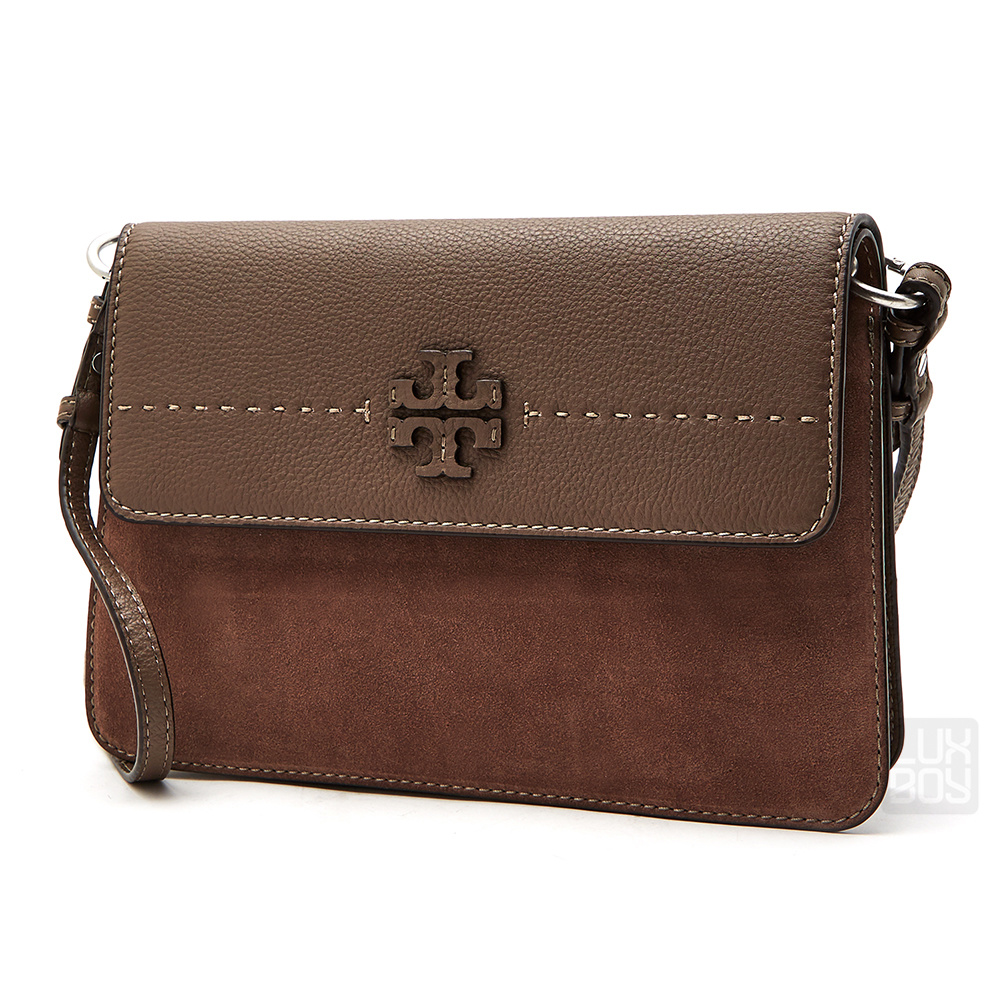 tory burch mcgraw mixed suede shoulder bag