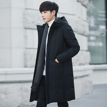 Qoo10 - Winter New Hong Kong Style MenS Long Hooded Down Jacket Youth ...