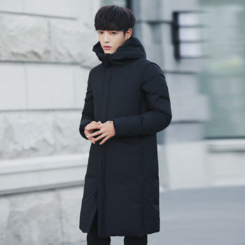 Qoo10 - Winter New Hong Kong Style MenS Long Hooded Down Jacket Youth ...