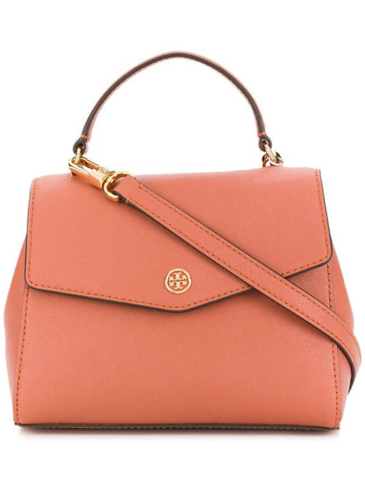Tory Burch Pale Apricot Robinson Small Top-Handle Satchel Bag at FORZIERI