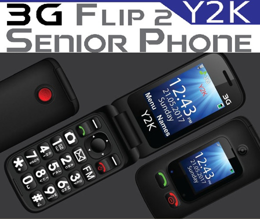 y2k 3g flip lite senior phone