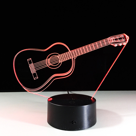 3d illusion lamp guitar