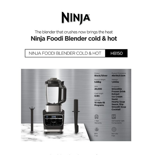 HB150 Ninja Foodi Cold & Hot Blender 