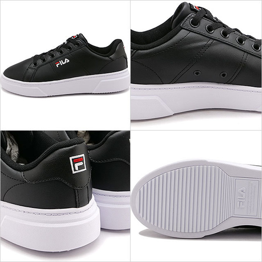 Qoo10 - FILA COURT PLUMPY LITE Black/White/F-Red [UFW23046-014