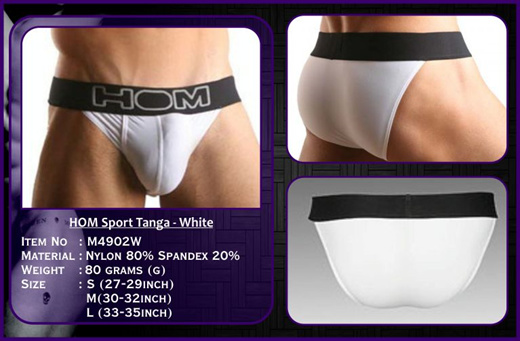 Qoo10 - Men's Underpants-HOM-Sport-Tanga-M4902 : Men's Clothing