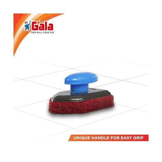 Gala Dustgo Floor Plastic Brush Set and Iron Bull Bathroom Brush Combo, Grey