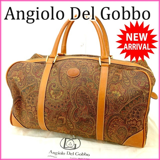 Qoo10 - Angiolo Del Gobbo Boston bag Men's available Paisley