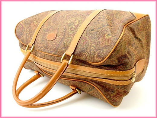 Qoo10 - Angiolo Del Gobbo Boston bag Men's available Paisley canvas ×  leat... : Bag/Wallets