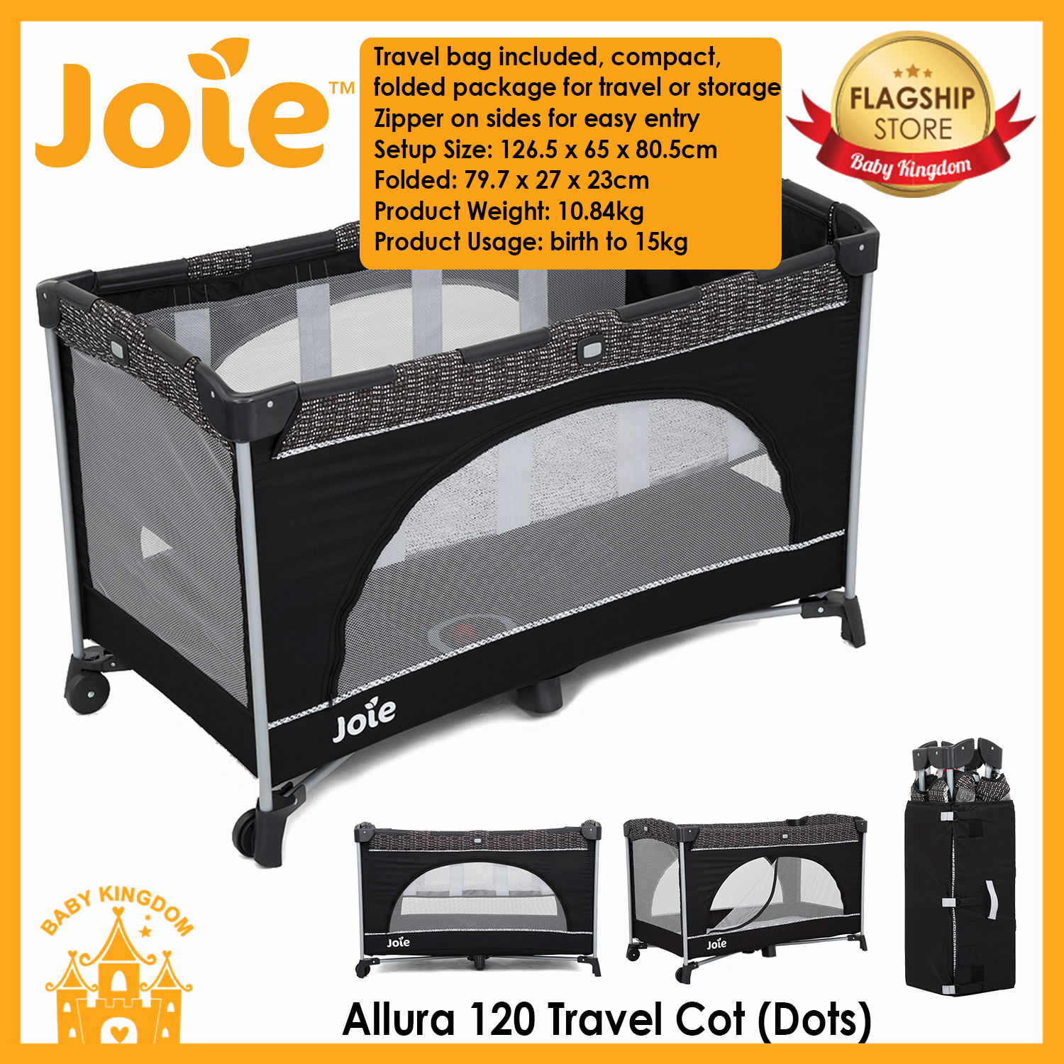 allura travel cot