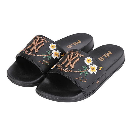 MLB Korean men an women lover Fashion Design Slipper NY Sandals INS popular  logo wear sports antiskid beach couple slipper