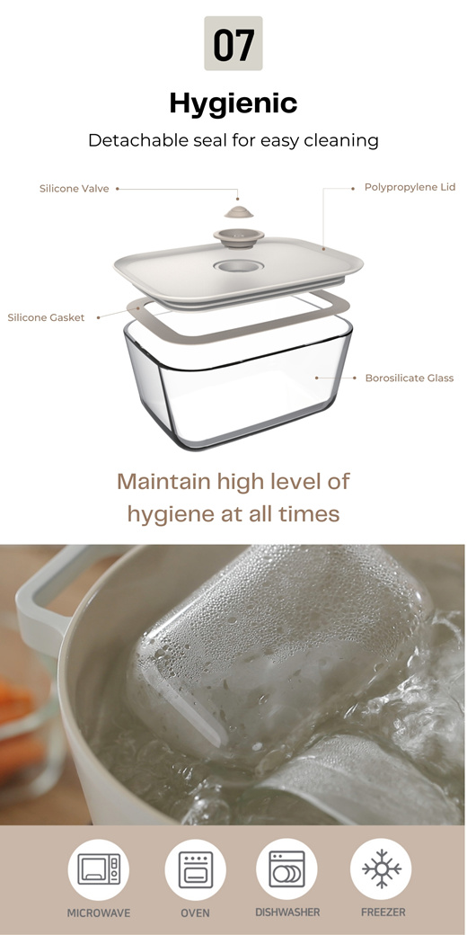 (Set of 4) NEOFLAM FIKA Clik Glass Food Storage Set | Microwave,  Dishwahsher & Oven Safe | ( 4X16oz )