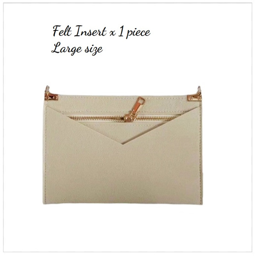 [RM 55.51](▼21%)[No Brand]KIRIGAMI LV Envelope Clutch Felt Insert Clear  Sleeve Chain Sling Leather Strap Convert to Sling
