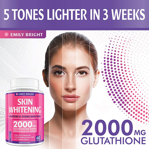 Qoo10 Emily Bright Skin Whitening Glutathione Blend 60 Capsules