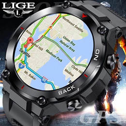 Lige 2023 GPS Smart Watch Sports Fitness Bracelet Call Reminder Heart Rate IP68 Waterproof Smartwatc