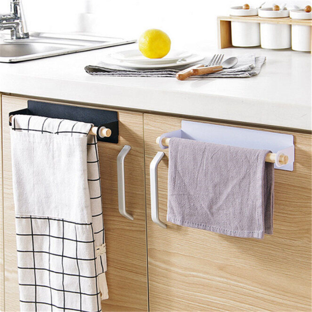 1pcs Kitchen Bathroom Cabinet Towel Rail Bar Holder Rack Storage