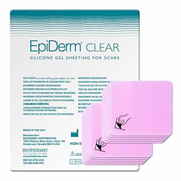 Epi-Derm Patch - 2 x 2.5 in - (5 Pair) (Clear) Silicone Scar Sheets from Biodermis