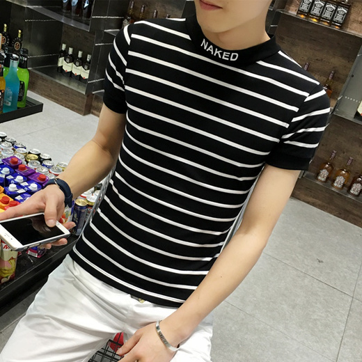 cheap black and white striped t shirts