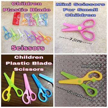 Children Kids Paper Craft Scissors 6 Cutting Patterns Curved Edges