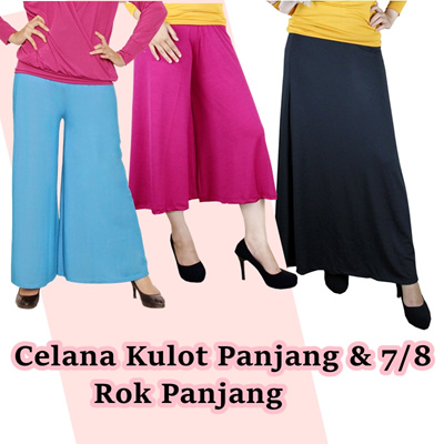 Qoo10 7 8 Long Culottes Knee And Long Skirt All Size 