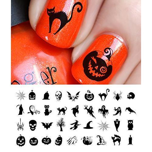 Qoo10 Moon Sugar Decals Nails Nail Art Direct From Usa Halloween Nail Deca Bath Body