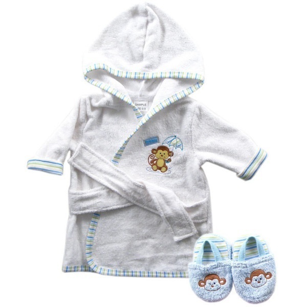 baby boy robe and slippers