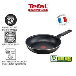  Tefal C38502 XL Force Frying Pan 20 cm, Non-Stick Coating,  Durable, Robust, Thermal-Signal, Diffusion Base, Pan Base, Extra Large  Shape, Sturdy Handle, Black : Home & Kitchen