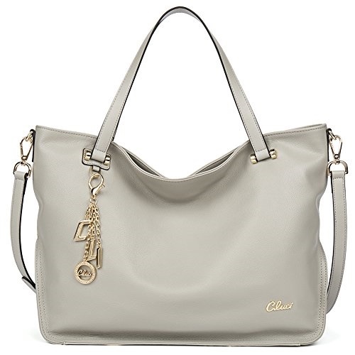 light gray purse