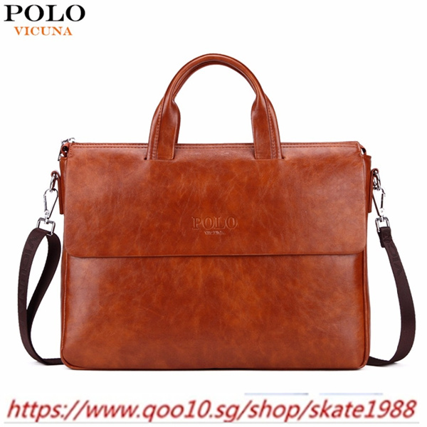 New Arrival Fashion Business Man Bag Bright Color Mens Leather Briefcase For 14' Deals for only S$71.8 instead of S$71.8