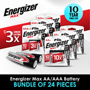 [Flash Deal] Energizer Bundle 24 pcs AA / AAA Max Battery / Alkaline Batteries /High Performance