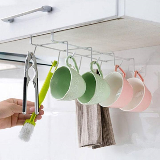 Qoo10 Hanging Hooks Cup Dish Shelf Holders Kitchen Cupboard