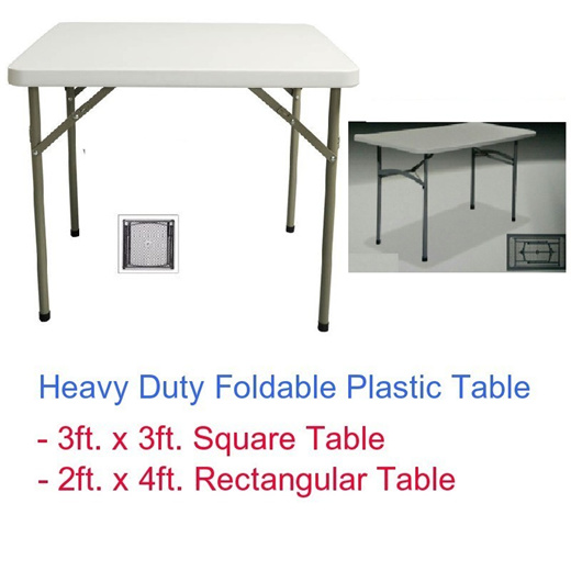 2ft square table