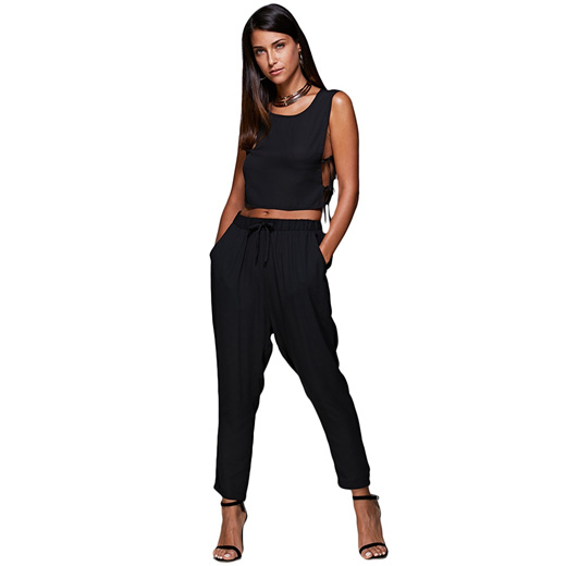 jogger pants with crop top