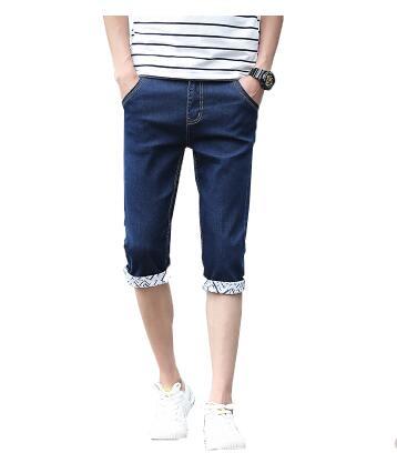 mens slim denim shorts