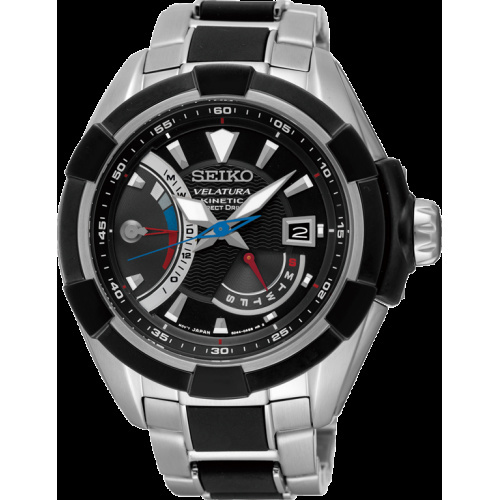 Qoo10 - Seiko Velatura Kinetic Direct Drive Black Dial 2 Tone Stainless  Steel ... : Watch & Jewelry