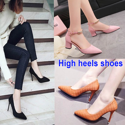 Women High Heel Shoes Wedges Shoes Flat 