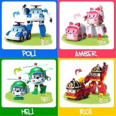 Qoo10 - ★Robocar Poli/Amber/Heli/Roi★Transformer/Robot Car Toy/Korea ...