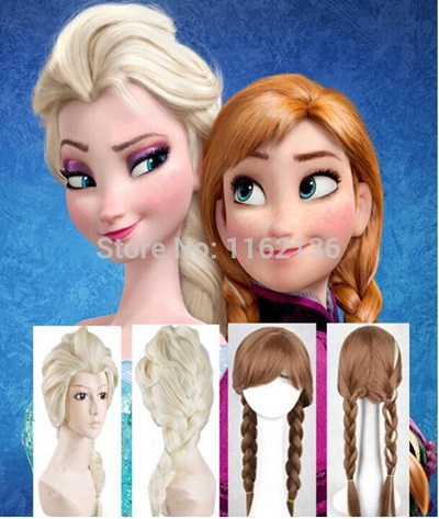 Qoo10 Wig Frozen kartun gadis populer Wig Rambut  Wig 