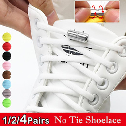 2/1Pair Elastic Laces Sneakers No Tie Shoelaces Flat Shoe Laces