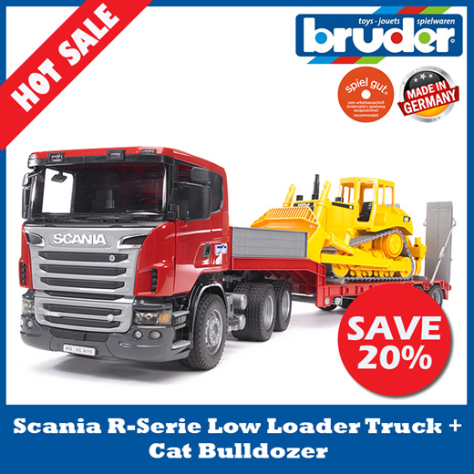 bruder low loader truck