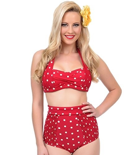 Qoo10 Runcity Oymmeney Polka Dot Damen Retro Badenmode High Waist Bikini Sportswear