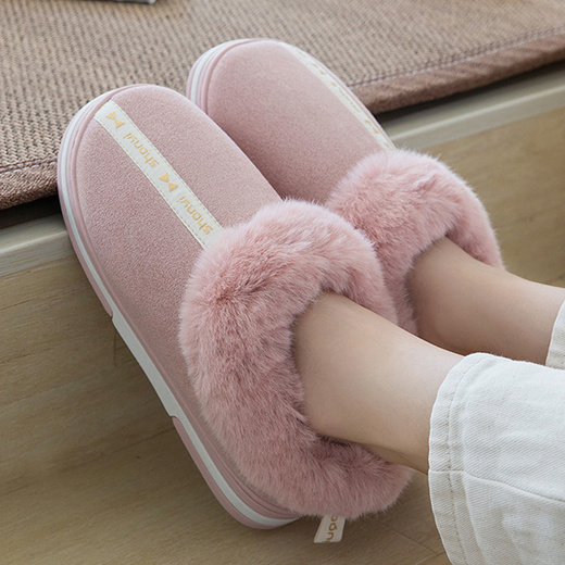 Women s fluffy slippers suede designer 