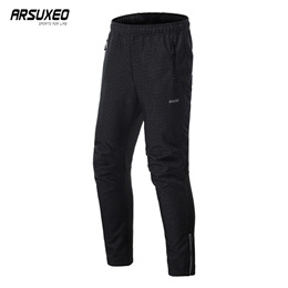 Winter Cycling Pants Men Fleece Sport Reflective Trousers Keep