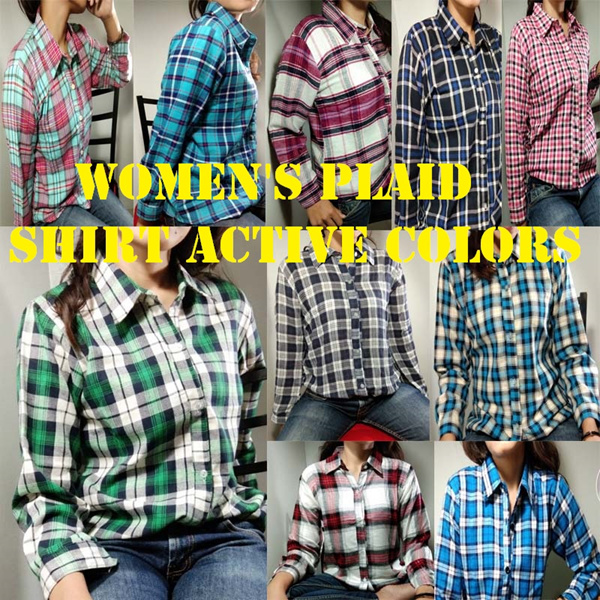 Plaid Shirt without Pocket Daily Colors