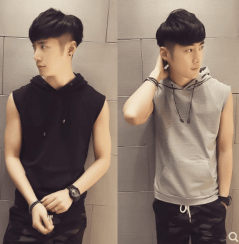 thin sleeveless hoodie